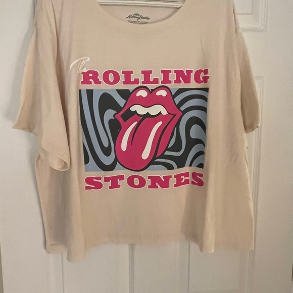 The Rolling Stones Beige and Pink Short Sleeve Tee - Picture 3 of 8